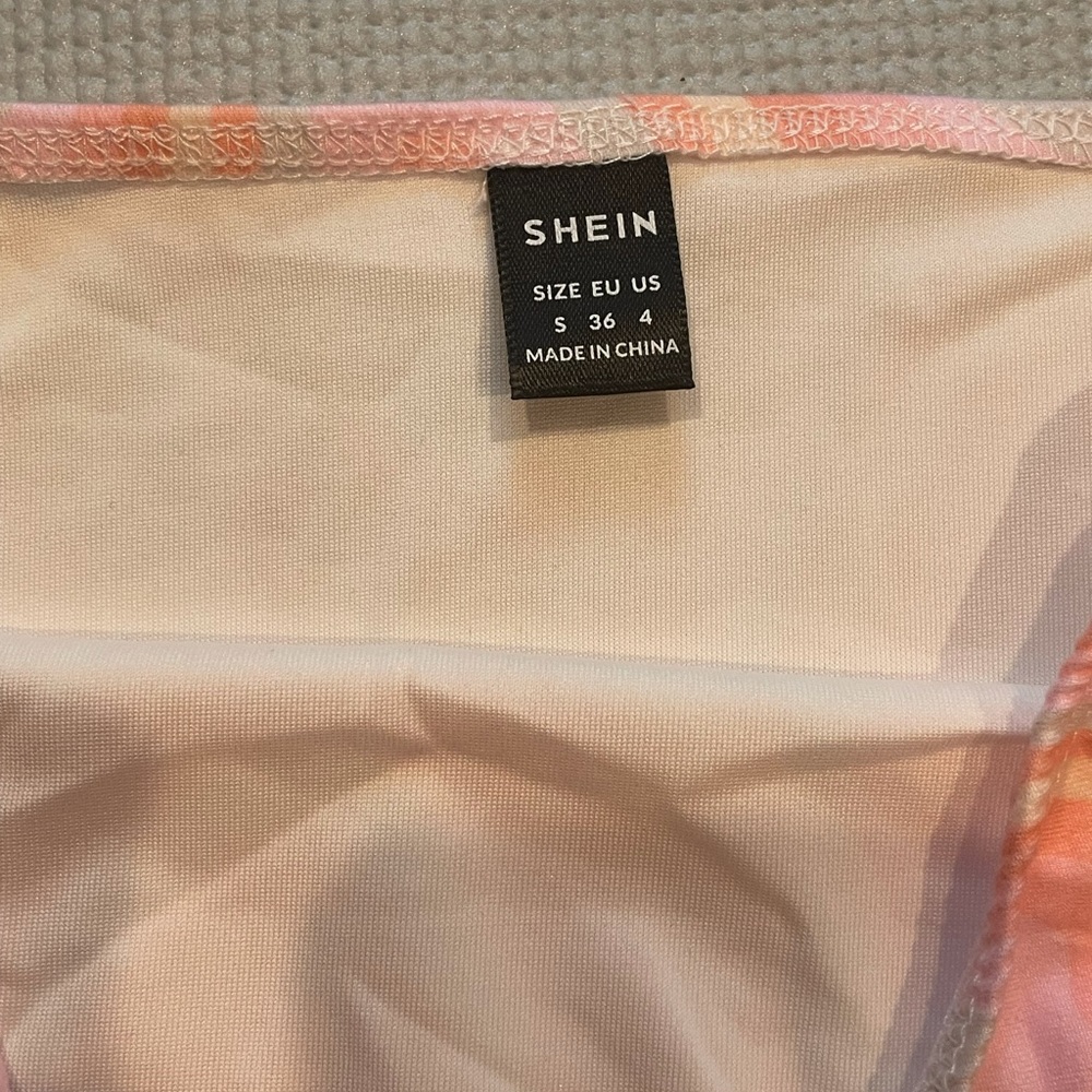 SHEIN marble mini halter dress